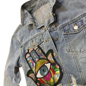 Unique one of a kind denim jacket